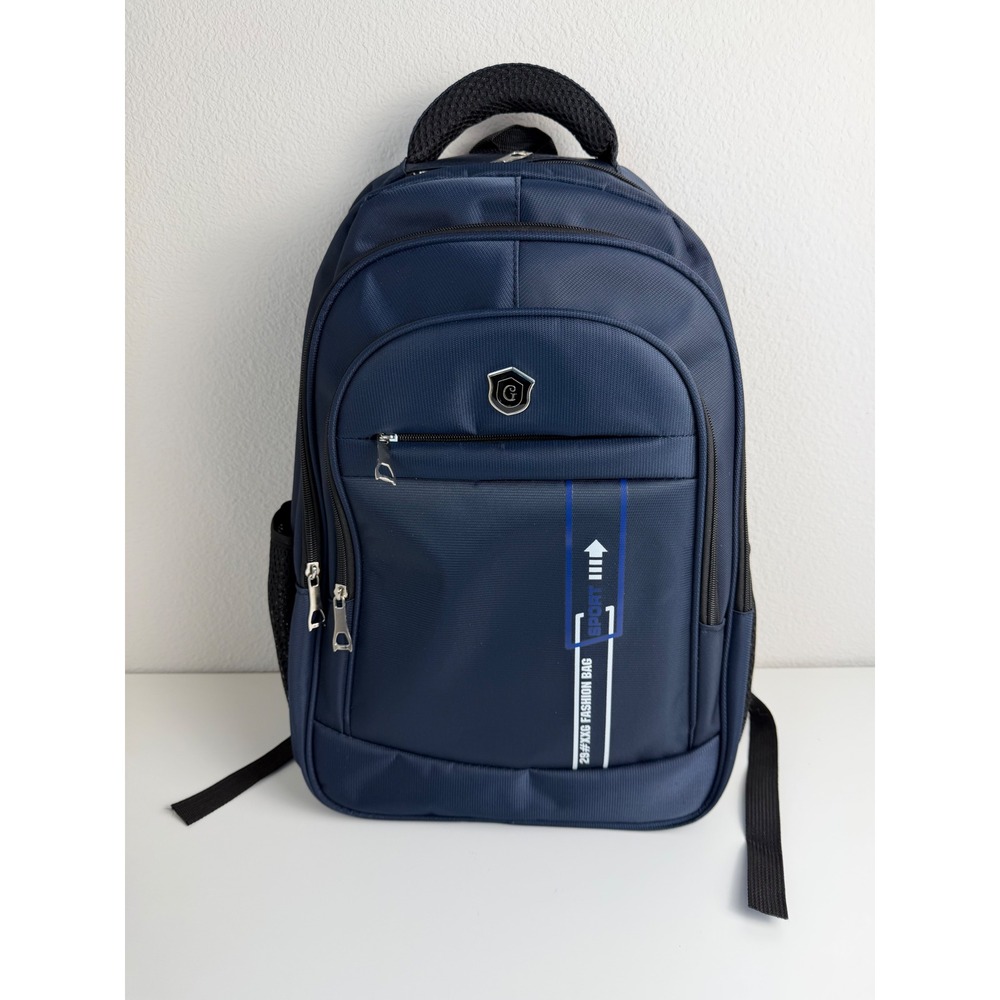 Bowlift Unisex Laptop Backpack Navy Blue Multi-Pocket Travel School Bag OS
